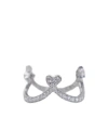 Vivienne Westwood Love Inlaid Design Ring In Gray
