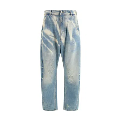 Vivienne Westwood Buckle Back Jeans Bleach Denim Blue Xl Unisex