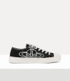 Vivienne Westwood Low Top Canvas Plimsoll Cotton Canvas Black 11-45 Men