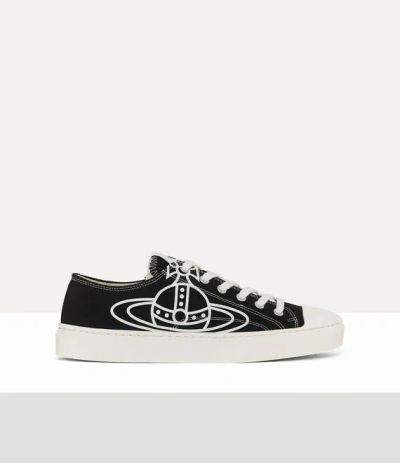 Vivienne Westwood Low Top Canvas Plimsoll Cotton Canvas Black 8-41 Women