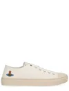 Vivienne Westwood Canvas Low-top Logo Rubber Sneakers In Neutral