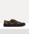 Vivienne Westwood Low Top Plimsoll Printed Canvas Chelsea-tartan 10-44 Men In Multi