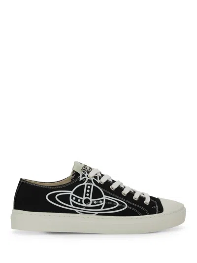 Vivienne Westwood Low Top "plimsoll" Sneaker In Black