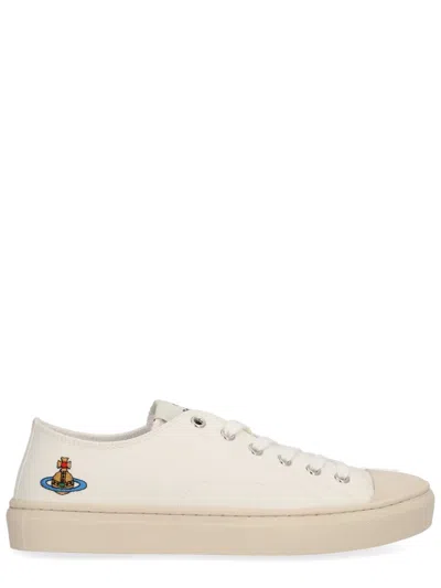 Vivienne Westwood Sneaker Low Top Plimsoll In White