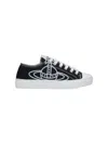 Vivienne Westwood Low-top Sneakers With Contrasting Detail And Bold Emblem In Black