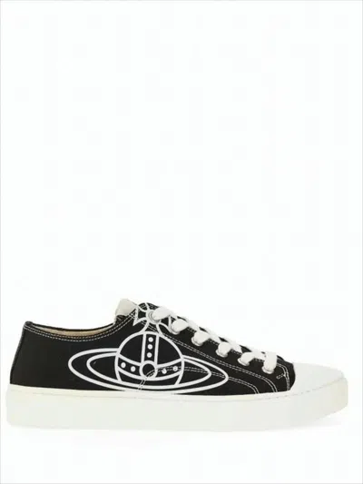 VIVIENNE WESTWOOD LOW-TOP SNEAKERS WITH DISTINCTIVE GRAPHIC LOGO