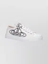 Vivienne Westwood Minimalist White Sneakers With Smooth Silhouette In White
