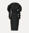 Vivienne Westwood Ls Superbo Dress Metallic Brushed Wo. Charcoal 40 Women In Black