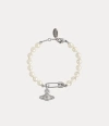 Vivienne Westwood Lucrece Pearl Bracelet Silver Swarovski Pearls Women In Silver