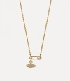 Vivienne Westwood Lucrece Pendant Necklace Gold Cubic Zirconia Women In Gold