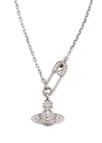 Vivienne Westwood Lucrece Safety Pin Necklace In Silver | ModeSens