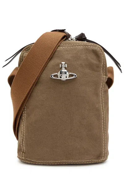 Vivienne Westwood Luke Canvas Cross-body Bag In Brown