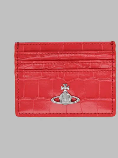 Vivienne Westwood Luxury Leather Mini Wallet For Women In Red