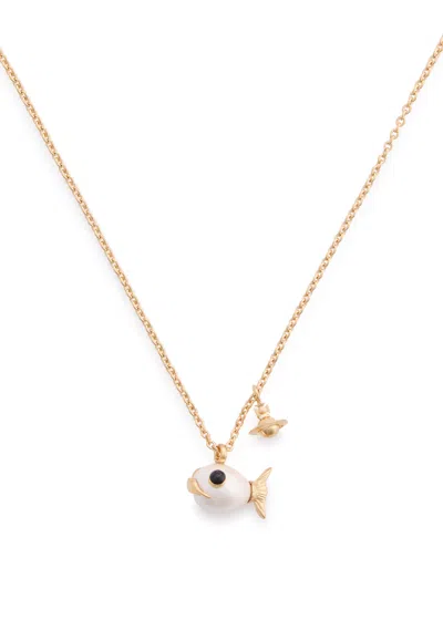 Vivienne Westwood Luzie Fish-charm Necklace In Gold