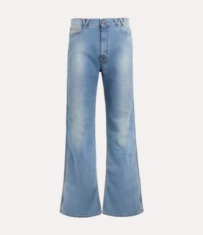Vivienne Westwood M Ray 5 Pocket Jeans Washed Stretch Denim Blue 33 Men