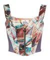 Vivienne Westwood Printed Wool Corset Top In Multicolor