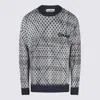 Vivienne Westwood Crew Neck Sweater With Ribbed Cuffs And Hem In Blue