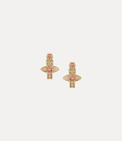 Vivienne Westwood Maitena Earrings Gold-peach-cz Gold-peach-cz Women