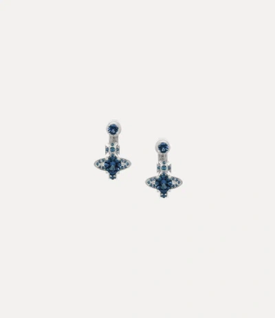 Vivienne Westwood Maitena Earrings Platinum-dark-blue-cz Platinum-dark-blue-cz Women