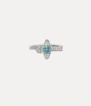 Vivienne Westwood Maitena Ring Platinum-blue-white-cz Platinum-blue-white-cz Unisex In Platinum-blue-white-cz