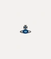 Vivienne Westwood Man. Allie Single Stud Ruthenium-denim-blue-cz Ruthenium-denim-blue-cz Men