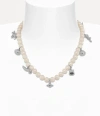 Vivienne Westwood Man. Anglo Pearl Bracelet Silver Swarovski Pearls Men In Silver