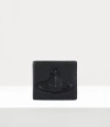 Vivienne Westwood Man Billfold Smooth Leather Injected Orb Black One Size Men In Black