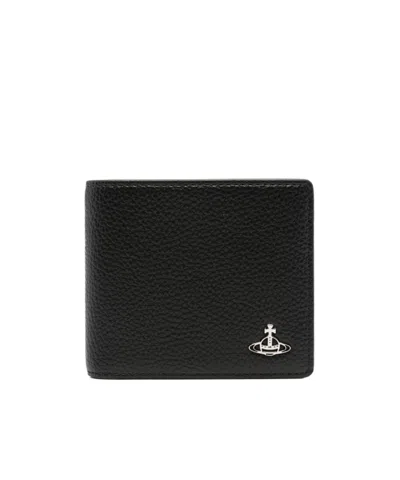 Vivienne Westwood Man Billfold Wallet In Black