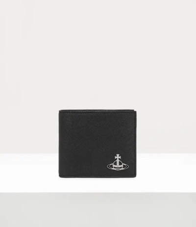 Vivienne Westwood Mens Billfold Wallet In Black Fabric