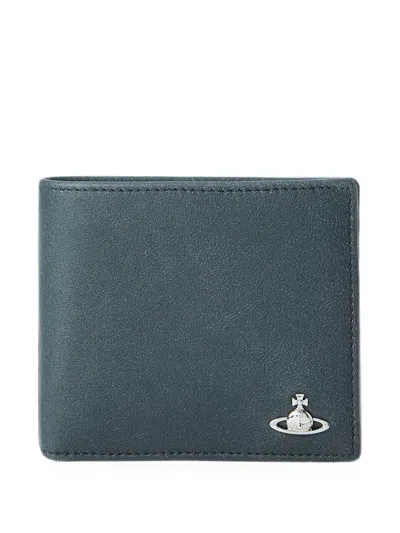 Vivienne Westwood Man. Billfold Wallet In Blue
