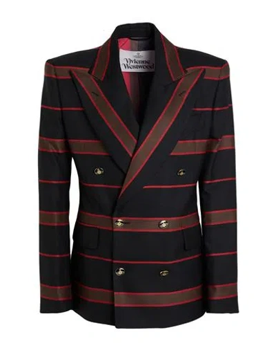 Vivienne Westwood Man Blazer Black Size 40 Virgin Wool In Brown