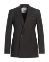 Vivienne Westwood Man Blazer Dark Brown Size 42 Wool In Black