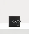 Vivienne Westwood Man. Bondage Billfold Wallet Smooth Leather Black One Size Men In Black