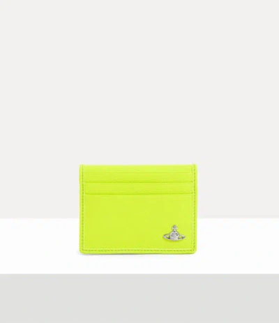 Vivienne Westwood Man Card Holder Faux Leather Fluro-green One Size Men