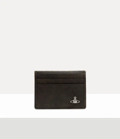 Vivienne Westwood Man Card Holder Leather Dark-brown One Size Men