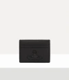 Vivienne Westwood Man. Card Holder Smooth Leather Injected Orb Black One Size Men