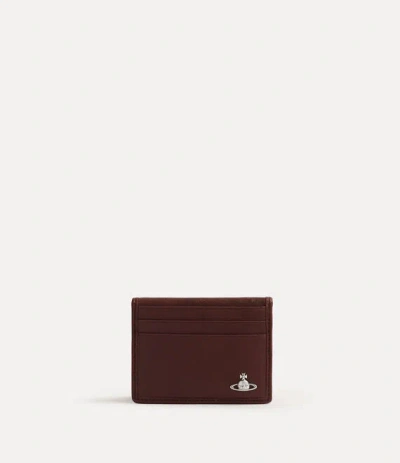 Vivienne Westwood Man. Card Holder Supple Leather Chestnut One Size Men In Brown