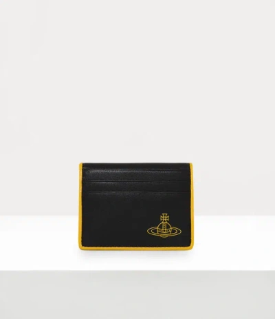 Vivienne Westwood Man Card Holder Vinyl Black-yellow One Size Men