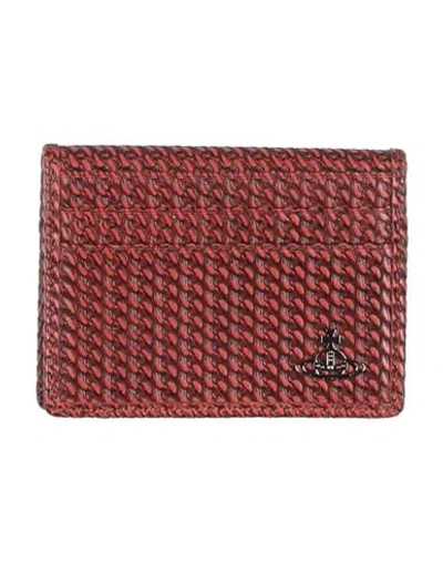 Vivienne Westwood Man Cardholder Brick Size - Leather In Red