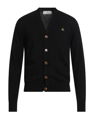 Vivienne Westwood Man Cardigan Black Size L Wool, Cashmere