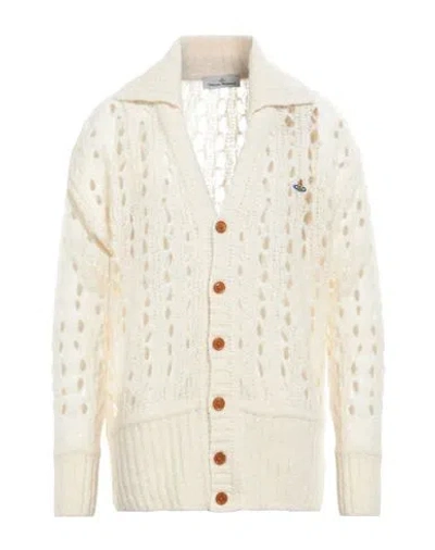 Vivienne Westwood Man Cardigan Ivory Size L Alpaca Wool, Wool, Polyamide In White