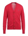 Vivienne Westwood Cardigan With Orb Embroidery In Red