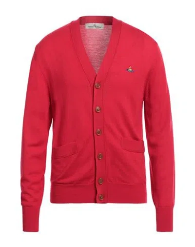 VIVIENNE WESTWOOD VIVIENNE WESTWOOD MAN CARDIGAN RED SIZE L VIRGIN WOOL