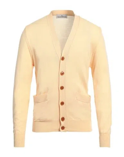 Vivienne Westwood Man Cardigan Yellow Size L Virgin Wool In Yellow