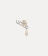 Vivienne Westwood Man. Claude Single Stud Earrings Silver Swarovski Pearls Men In Silver