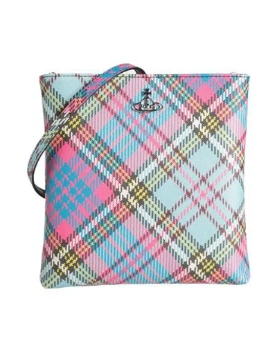 Vivienne Westwood Man Cross-body Bag Sky Blue Size - Textile Fibers