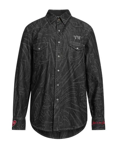 Vivienne Westwood Man Denim Shirt Black Size L Cotton