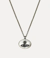 Vivienne Westwood Man. Eliza Pendant Necklace Ruthenium-grey-white-mop Ruthenium-grey-white-mop Men In Ruthenium-grey-white-mop