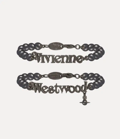 Vivienne Westwood Man. Emilio Bracelet Ruthenium-black-pearl Ruthenium-black-pearl Men