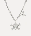 Vivienne Westwood Man. Franklin Skull Pendant Necklace Silver Men In Silver